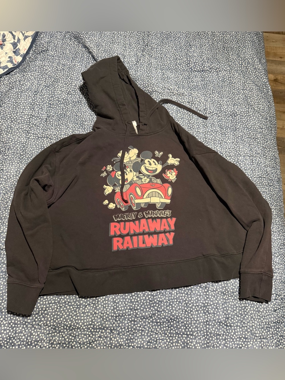 Disney Black Mickey & Minnie Runaway Railway Hoodie